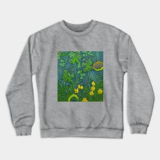 Tonal Foliage with Flowers Crewneck Sweatshirt